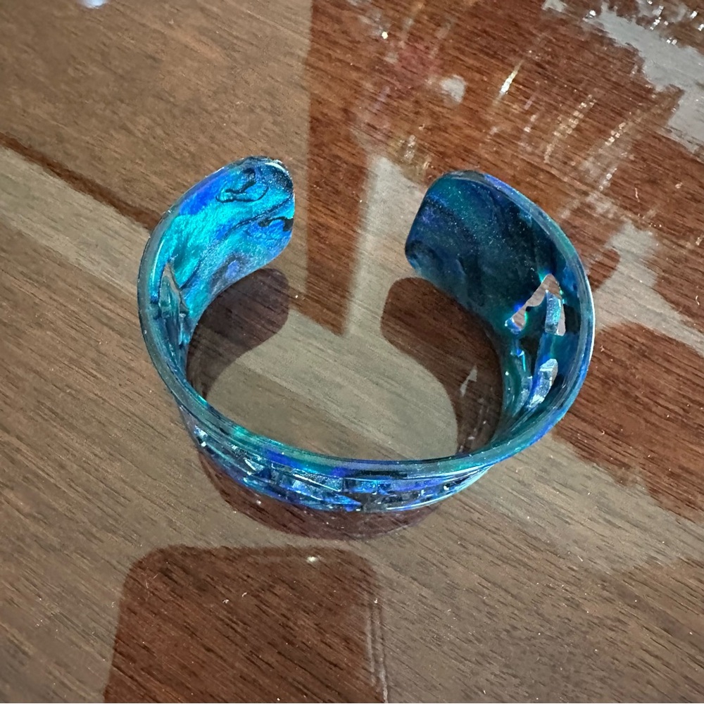 Filigree Cuff Bracelet by Belissima Blue Multi-color - Picture 3 of 4